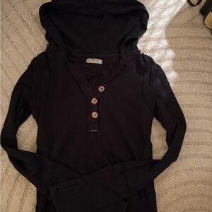 We The Free Black Hooded Sweatshirt